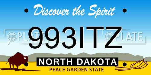 993ITZ North Dakota License Plate
