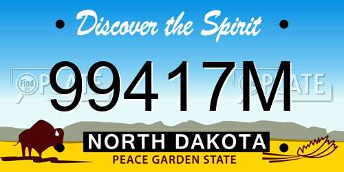 99417M North Dakota License Plate