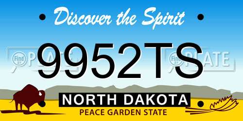 9952TS North Dakota License Plate