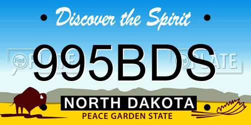 995BDS North Dakota License Plate