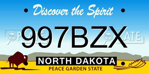 997BZX North Dakota License Plate