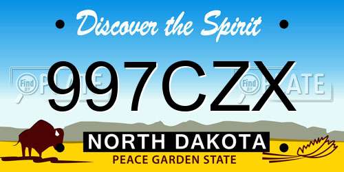 997CZX North Dakota License Plate