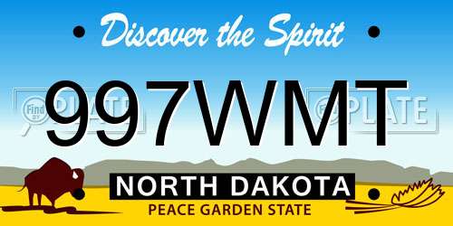 997WMT North Dakota License Plate