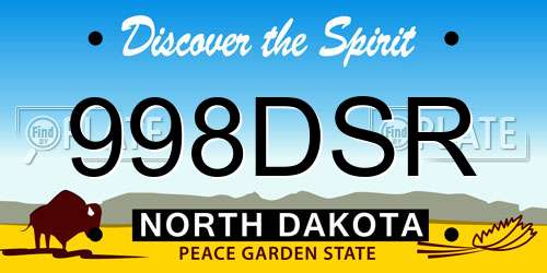 998DSR North Dakota License Plate