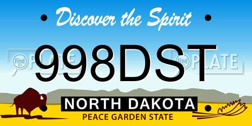 998DST North Dakota License Plate