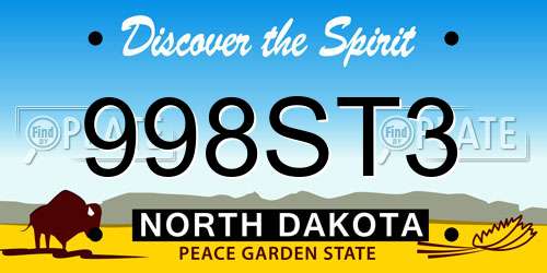 998ST3 North Dakota License Plate