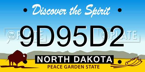 9D95D2 North Dakota License Plate