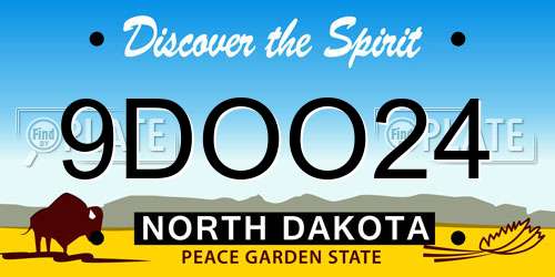 9DOO24 North Dakota License Plate