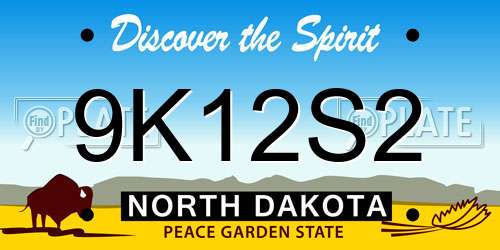 9K12S2 North Dakota License Plate