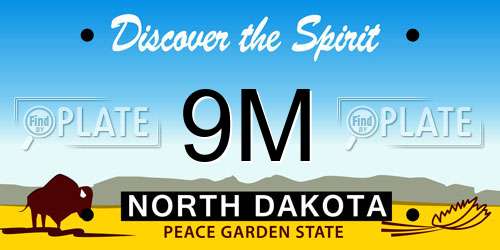 9M North Dakota License Plate