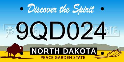 9QD024 North Dakota License Plate