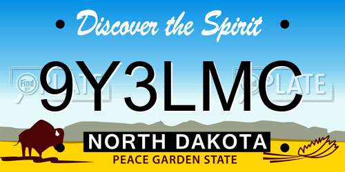 9Y3LMC North Dakota License Plate