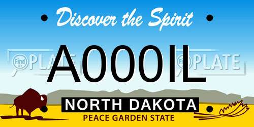 A000IL North Dakota License Plate