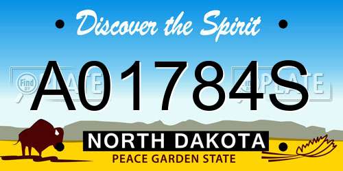 A01784S North Dakota License Plate