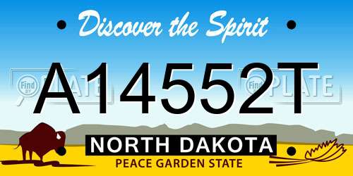 A14552T North Dakota License Plate