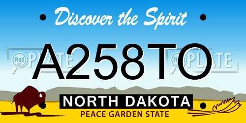 A258TO North Dakota License Plate