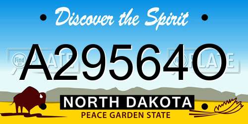 A29564O North Dakota License Plate