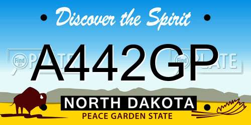 A442GP North Dakota License Plate