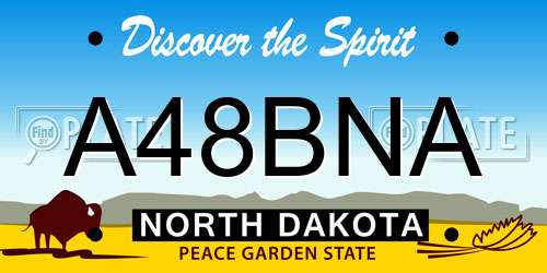 A48BNA North Dakota License Plate