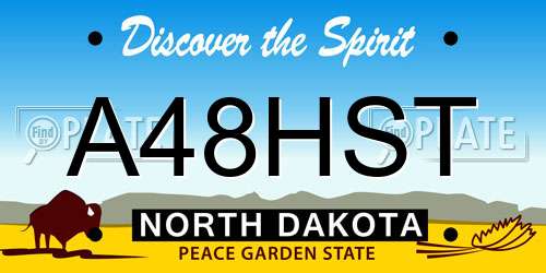 A48HST North Dakota License Plate