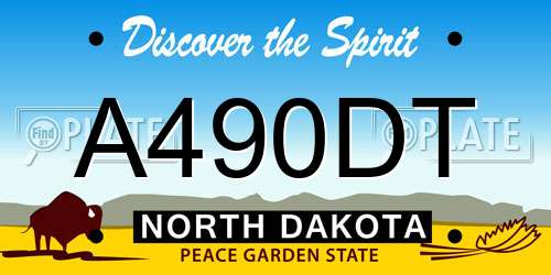 A490DT North Dakota License Plate