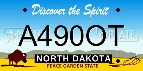 A490OT North Dakota License Plate