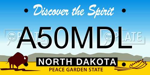 A50MDL North Dakota License Plate