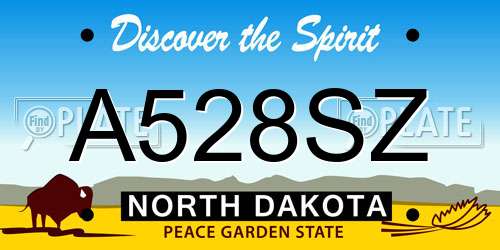 A528SZ North Dakota License Plate