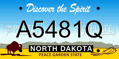 A5481Q North Dakota License Plate