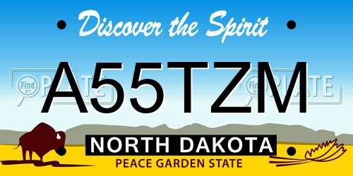 A55TZM North Dakota License Plate