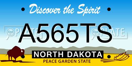 A565TS North Dakota License Plate