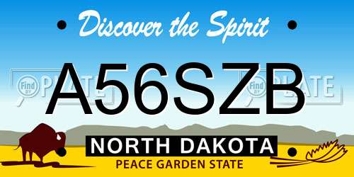 A56SZB North Dakota License Plate
