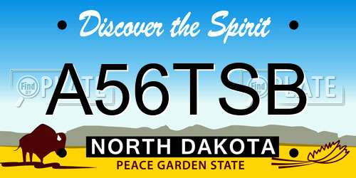 A56TSB North Dakota License Plate