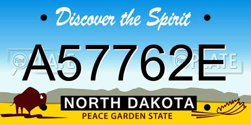 A57762E North Dakota License Plate