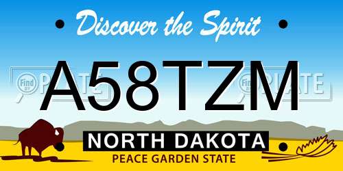 A58TZM North Dakota License Plate