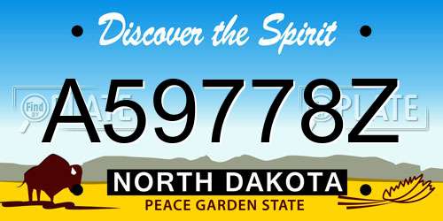 A59778Z North Dakota License Plate
