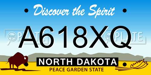 A618XQ North Dakota License Plate