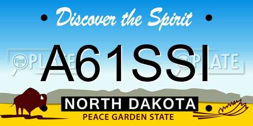 A61SSI North Dakota License Plate