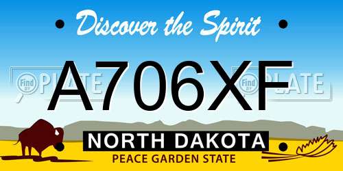 A706XF North Dakota License Plate