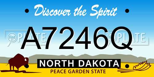 A7246Q North Dakota License Plate