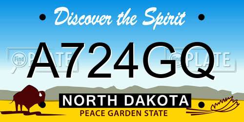 A724GQ North Dakota License Plate