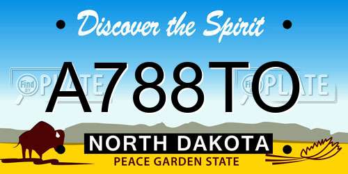 A788TO North Dakota License Plate