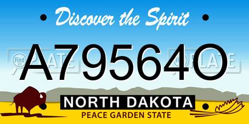 A79564O North Dakota License Plate