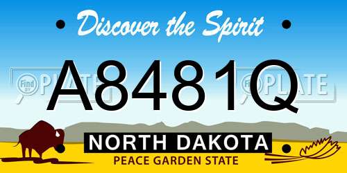 A8481Q North Dakota License Plate