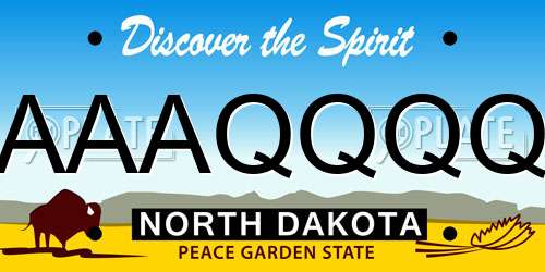 AAAQQQQ North Dakota License Plate
