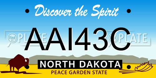 AAI43C North Dakota License Plate