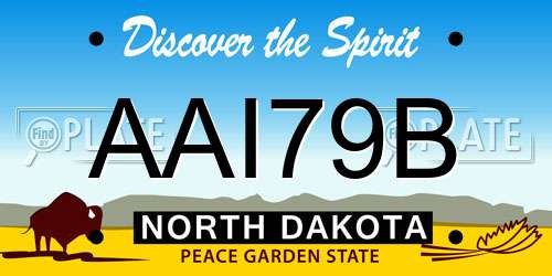 AAI79B North Dakota License Plate