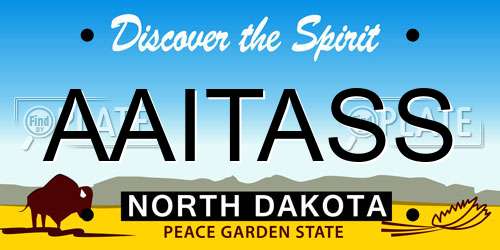 AAITASS North Dakota License Plate