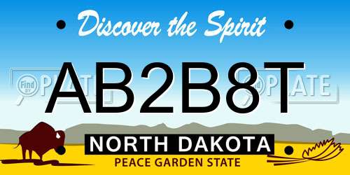 AB2B8T North Dakota License Plate