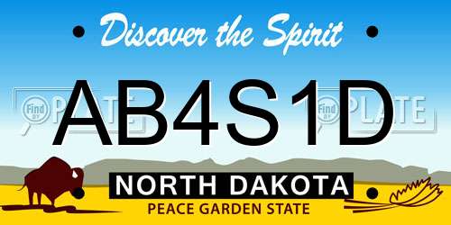 AB4S1D North Dakota License Plate